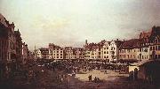 Ansicht von Dresden, Der Altmarkt von der Seegasse aus, Bernardo Bellotto